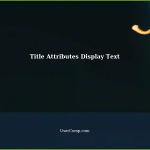 Making Title Attributes Display Text Instead of Tooltips