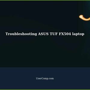 Black screen and airplane mode on a ASUS TUF FX504 laptop with a replaced screen