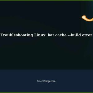 Troubleshooting Linux: bat cache --build says "unexpected argument –-build” found
