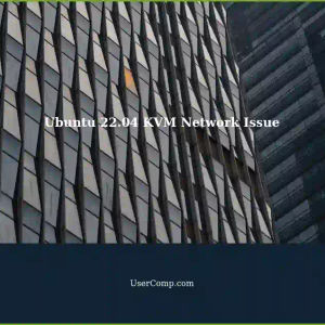 Ubuntu 22.04 on KVM/virt-manager: Network Not Working