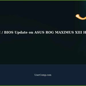 Updating the UEFI / BIOS on an ASUS ROG MAXIMUS XIII HERO