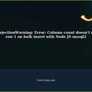 UnhandledPromiseRejectionWarning: Error: Column count doesn't match value count at row 1 on bulk insert with Node JS mysql2