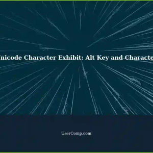Unicode Character Exhibit: Pressing Alt Key and a Character with Code Point