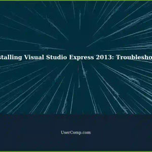 Cannot Uninstall Visual Studio Express 2013: A Common Issue and Solutions