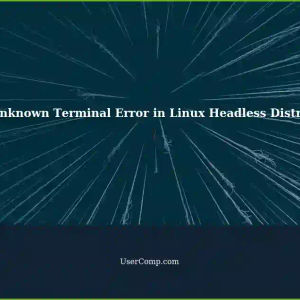 Troubleshooting Unknown Terminal Error: '/tmpERM' in Linux Headless Distro
