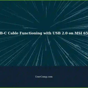USB-C Cable Works Fine on New Machine (MSI 650B) with USB 2.0