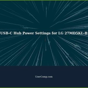 USB-C Hub Power Settings for LG 27MD5KL-B: Enabling Hard Drive Spin Down
