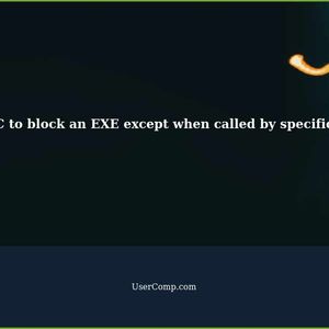 Use WDAC to block an EXE except when called by specific program? Possible?