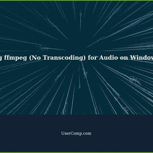 How to Use ffmpeg (No Transcoding) for Audio on Windows 10