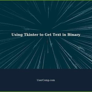 How to Use Tkinter to Get Text in Binary from Entry