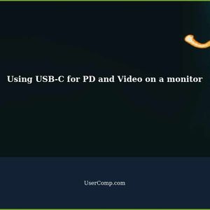 Using one USB-C port for PD and Video on a monitor