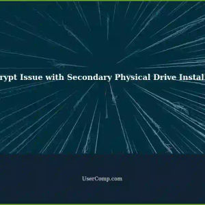 Veracrypt Caused Issues Installing Secondary Physical Drive for Windows