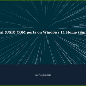 Virtual (USB) COM ports on Windows 11 Home (Surface)