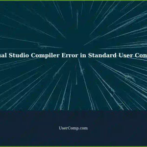 Visual Studio (2015, 2017) Compiler Error: Running Standard User Context