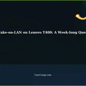 Successfully Setting Wake-on-LAN on Lenovo T400: A Week-long Journey