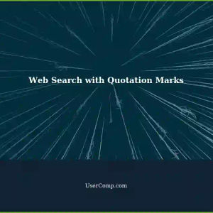 Searching the Web with Quotation Marks using Mouse Context Menu