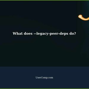 Understanding --legacy-peer-deps in Node.js