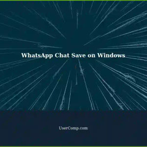 Saving Entire WhatsApp Chats on One Person's Windows Device