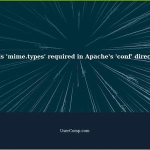 Why is 'mime.types' required in Apache's 'conf' directory?