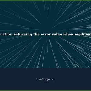 Why is this function returning the error value when modified for this cell?