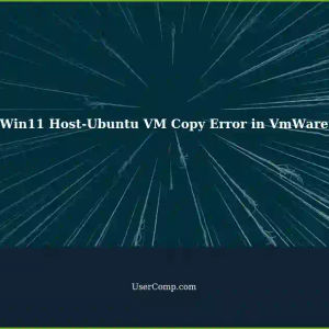 Error Copying Virtual Machine File: Unknown Issue with Win11 Host and Ubuntu 22.04.03 in VmWare (17.05)