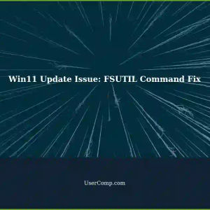Win11 Update Problem: 'parameter incorrect' Error Code - FSUTIL Solution