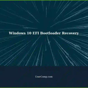 Recovering Windows 10 EFI Bootloader after Installing Linux