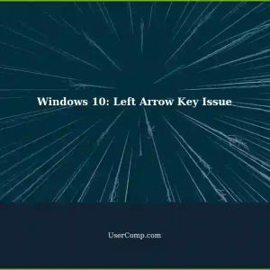 Windows 10: Arrow Key Automatically Pressing 'Left'