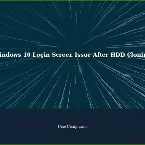 Flickering Login Screen After Cloning HDD on Windows 10
