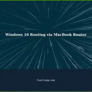 Routing Windows 10 Traffic via MacBook (Mid 2015) as an Internet Router