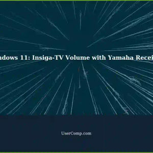 Windows 11: Lower Volume for Insiga-TV Connected to Yamaha RX-V479 Receiver for TV