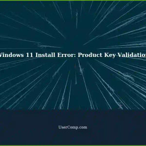 Windows 11 Installation Error: Setup Failed - Validate Product Key