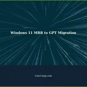 Migrate Windows 11 MBR to GPT without Reinstalling: A Step-by-Step Guide