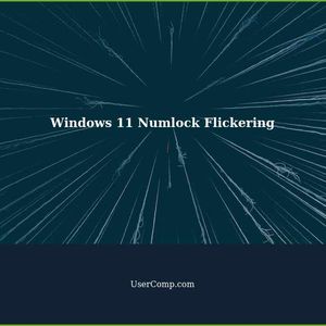 Why is Windows 11 Numlock flickering