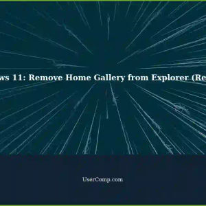 Removing Home Gallery from Windows 11 Explorer using Registry