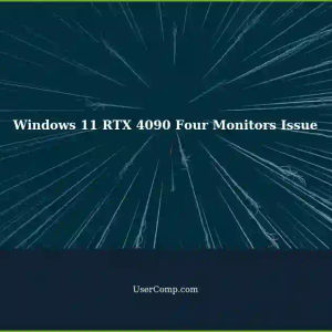 Windows 11 RTX 4090 Not Working with Four Monitors: 2x4K and 2x1080p