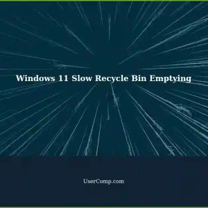 Windows 11 Recycle Bin Takes Forever to Empty: A Solution