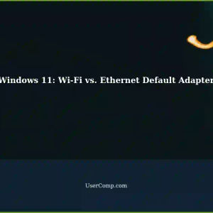 Setting Default Network Adapter: Wi-Fi vs. Ethernet on Windows 11