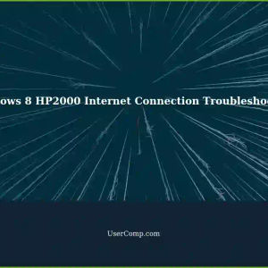 HP HP2000: Troubleshooting Windows 8 Internet Connection Issues