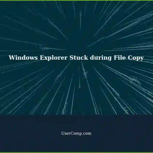 Windows Explorer Stuck 'Items remaining: 0' during file copying