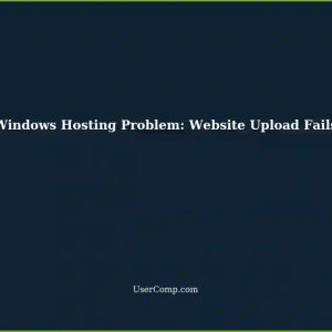 Windows Hosting Issue: Unable to Upload Website - Database Connection Problem