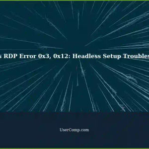 Windows RDP (Host) Error Code 0x3, Extended Code 0x12: Troubleshooting on a Headless Windows 10 Setup (GT1030, Intel Core i5, Z87M-PLUS)