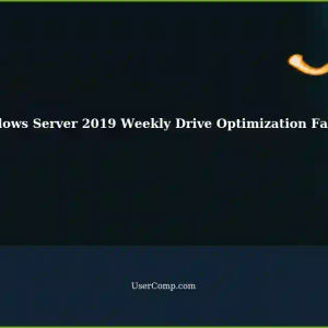 Windows Server 2019 Fails to Optimize Drives Weekly