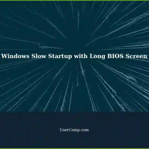 Windows Extremely Slow: BIOS Screen Remains Closed After 40 Seconds