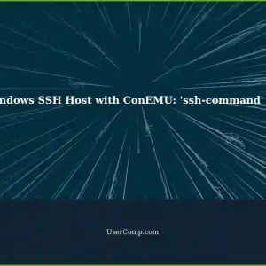 Configuring Windows SSH Host with ConEMU: Troubleshooting 'ssh-command' issues