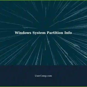Get System Info: Windows System Partition without Booting