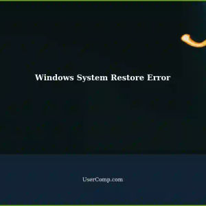 Windows System Restore Failing: 'SystemRestore not complete' Error