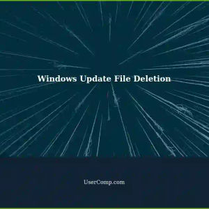 Windows Update Files Not Installed: Deleting Unnecessary Files