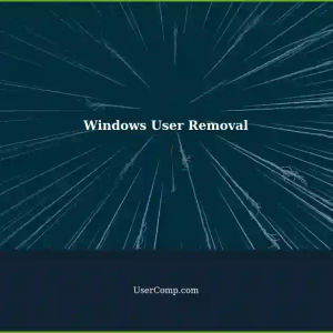 Unable to Remove User: Windows Command Line
