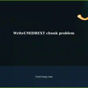 Troubleshooting writeUMIDBEXT chunk issue